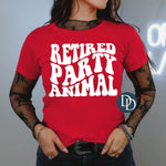 Retired Party Animal (White Ink) *Screen Print Transfer*