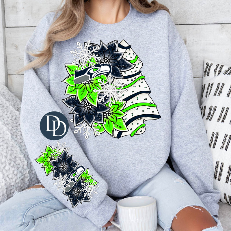 SS Tree Cake Floral With Sleeve Accent *DTF Transfer* – Dapper Designs