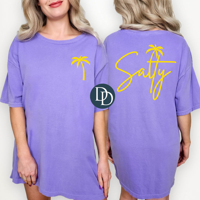 Salty Palm Script with Pocket (Yellow Ink) *Screen Print Transfer ...