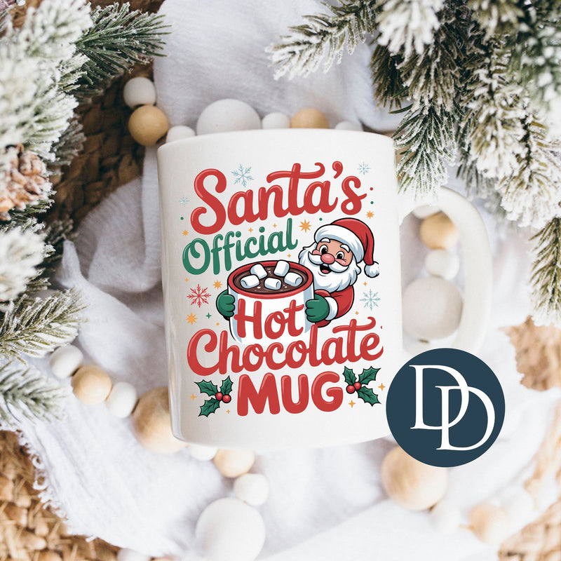Santa's Official Hot Chocolate Mug *UV DTF Mug Decals*