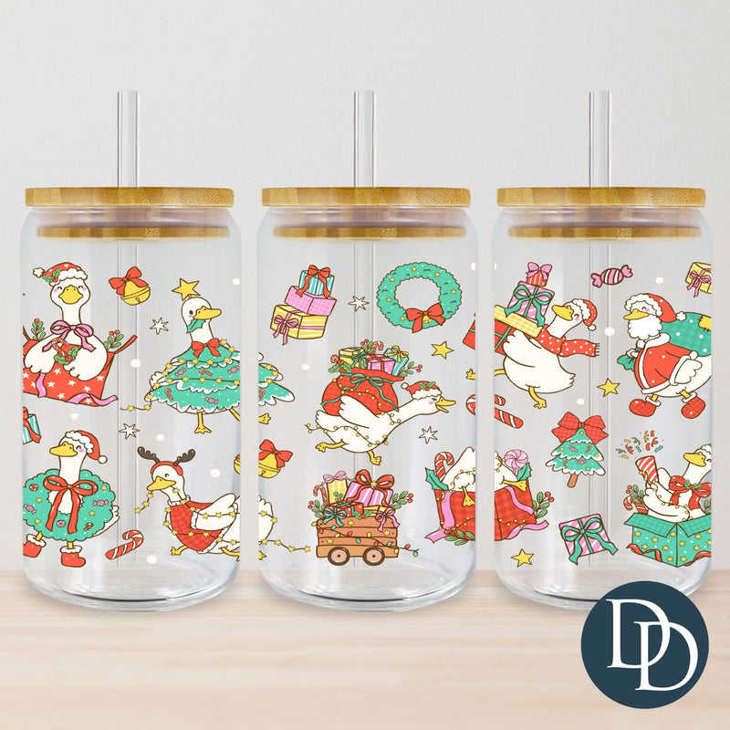 Silly Festive Christmas Goose *UV DTF Cup Wrap*