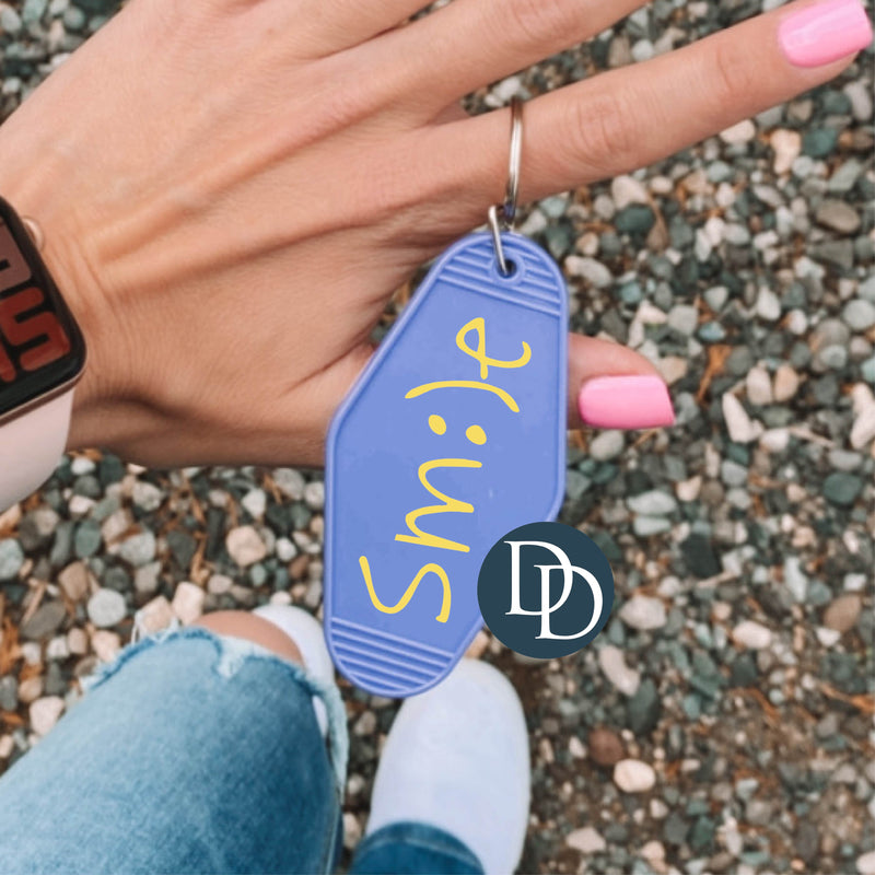 Single Smile Face *Motel Keychain UV DTF Decal*