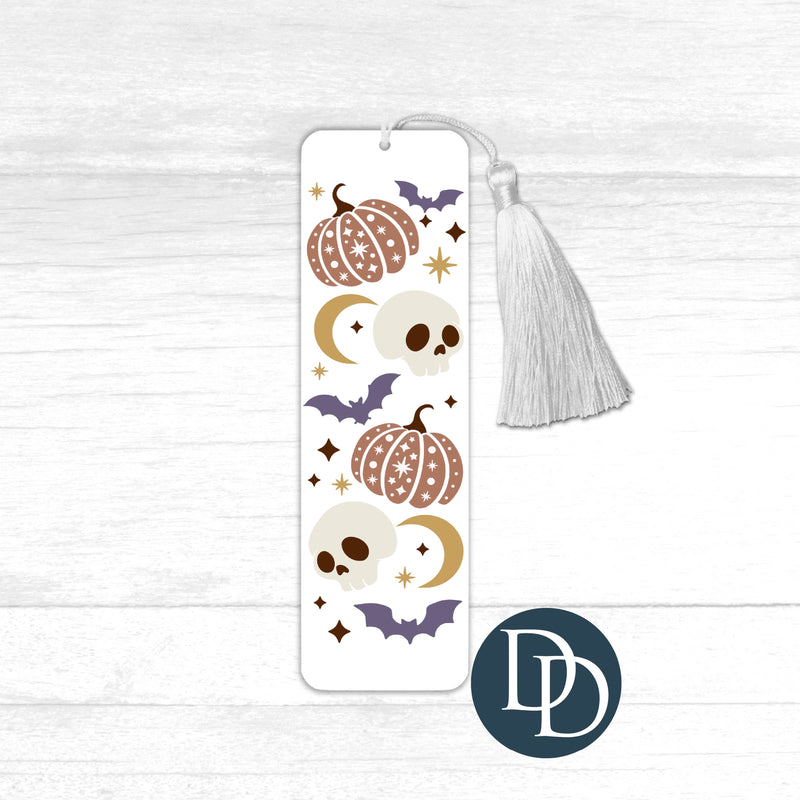 Skellies Pumpkins And Bats *UV DTF Bookmark Decal*
