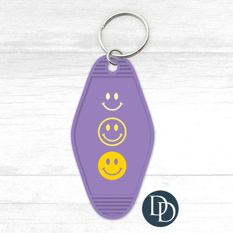 Smile Gradient Motel Keychain UV DTF Decal