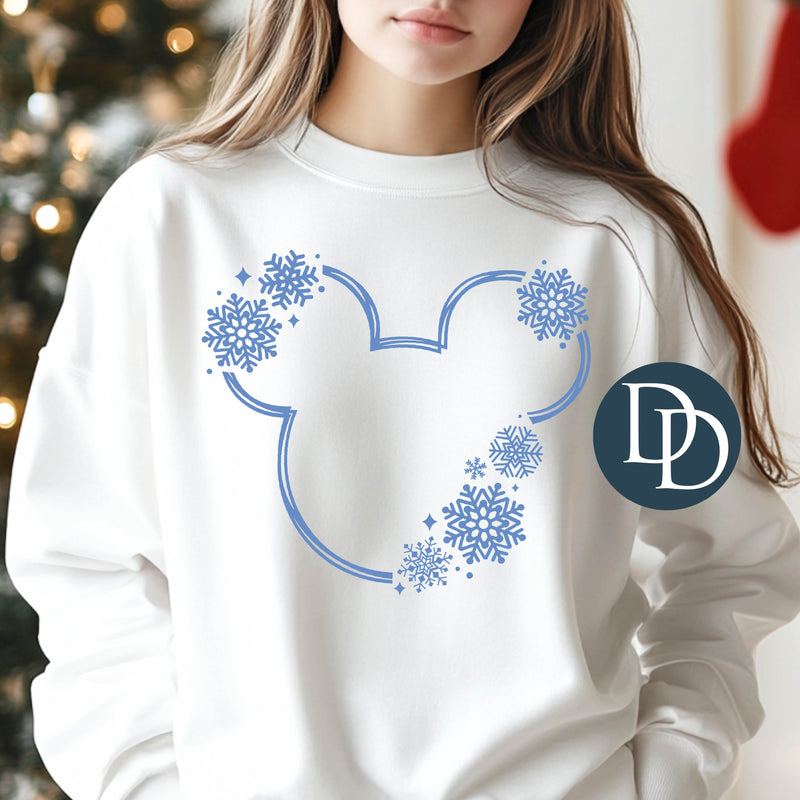 Snowflake MickE Head *DTF Transfer*
