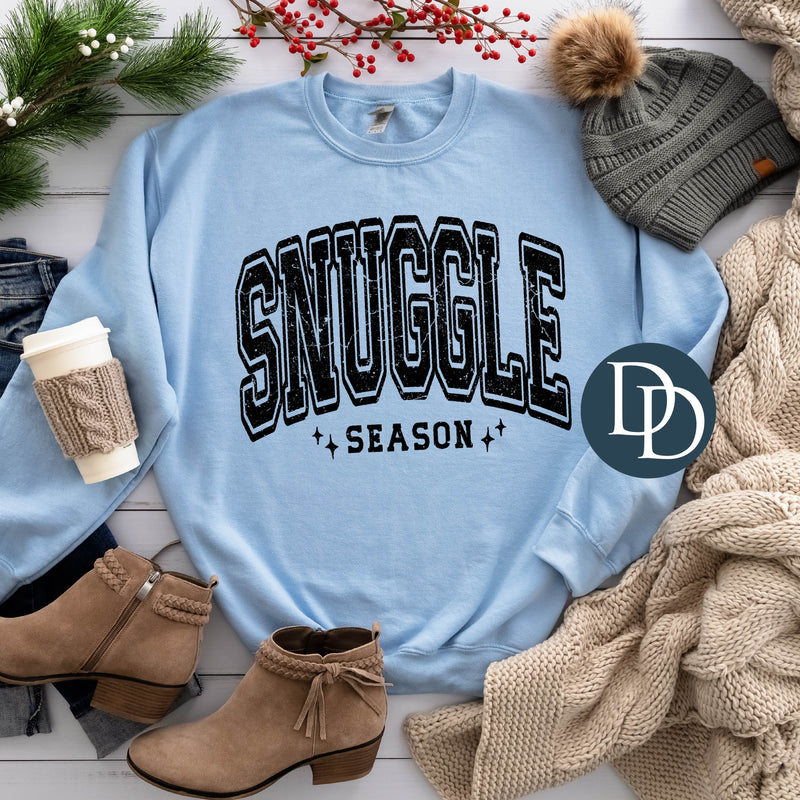 Snuggle Season Distressed (Black Ink) *Screen Print Transfer*