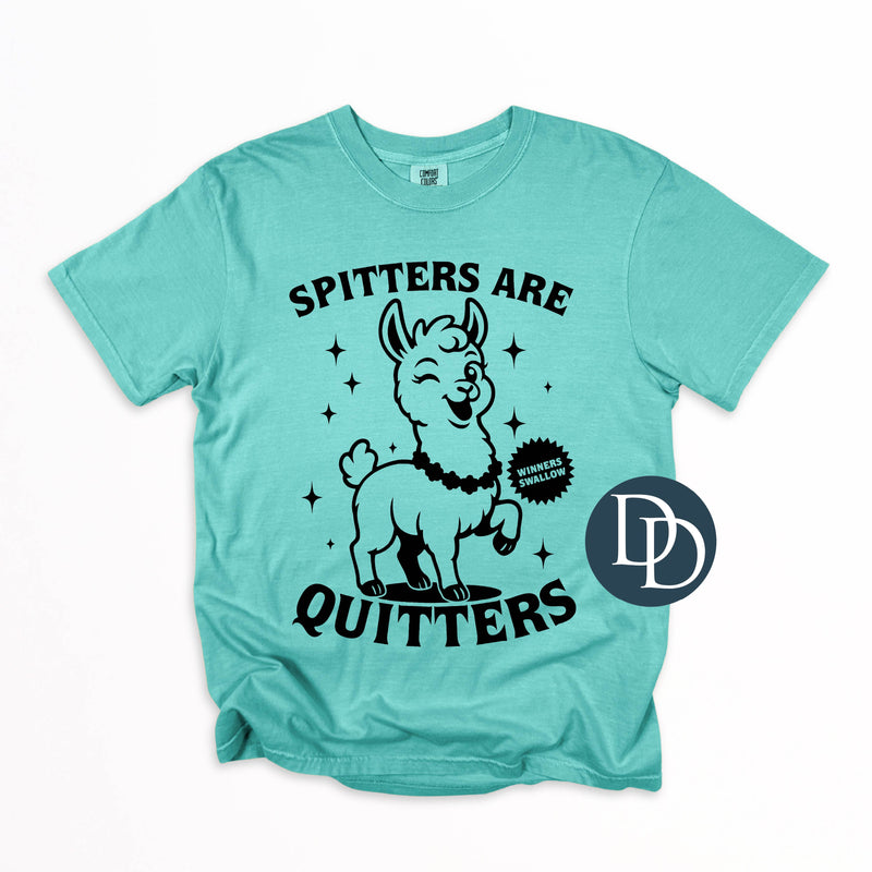 OVERSIZED Spitters Are Quitters Llama *DTF Transfer*