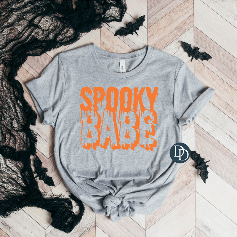 Spooky Babe Drips (Bright Orange Ink) *Screen Print Transfer*