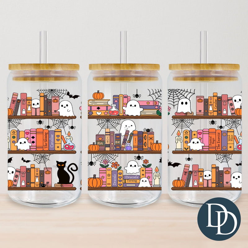 Spooky Cute Bookshelves *UV DTF Cup Wrap*