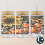 Spooky Pumpkins And Webs Tumbler Print *Sublimation Print Transfer*