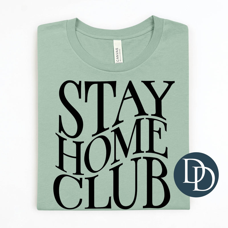 Stay Home Club Waves (Black Ink) *Screen Print Transfer*