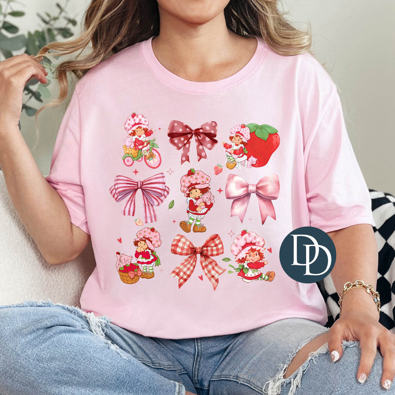 Strawberry Bows Hearts Collage *DTF Transfer*
