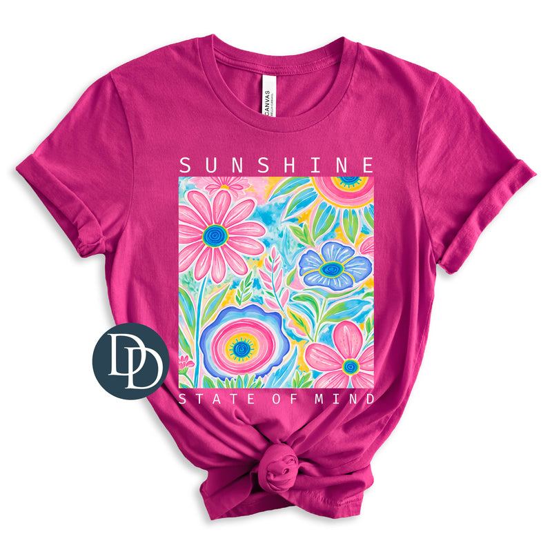 OVERSIZED Sunshine State of Mind Summer Floral Scene *DTF Transfer*