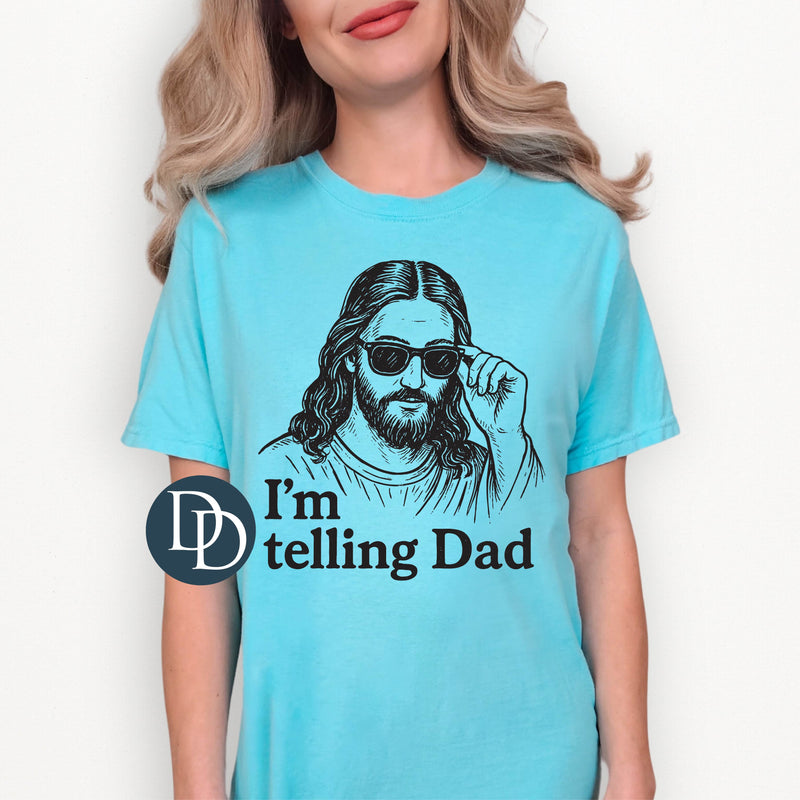 Telling Dad Jesus Sunglasses *DTF Transfer*