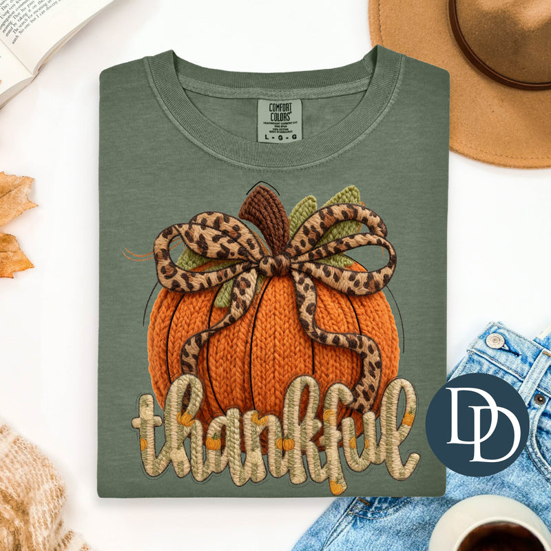 Thankful Pumpkin Faux Yarn *DTF Transfer*
