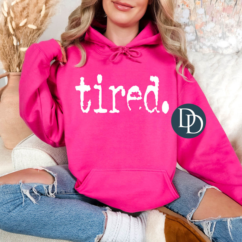 Tired Type (White Ink) - NOT RESTOCKING - *Screen Print Transfer*