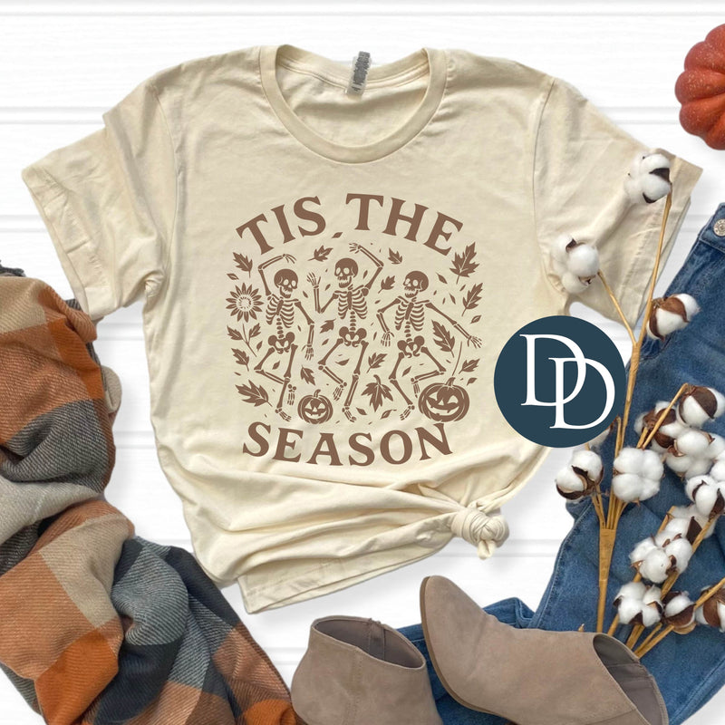 Tis The Season Fall Skellies (Doe Brown Ink) *Screen Print Transfer*