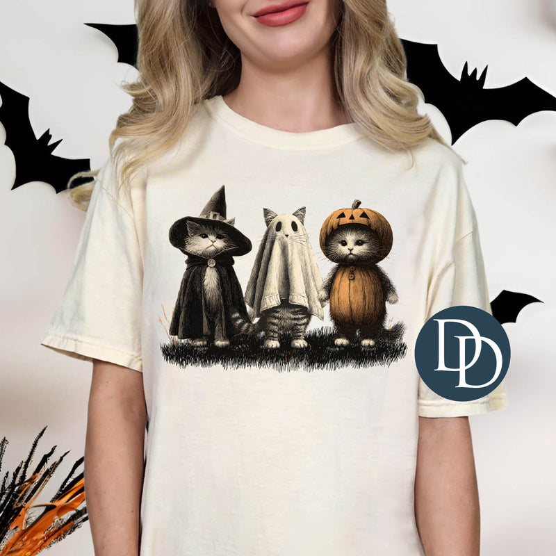 Vintage Halloween Costume Kitties *DTF Transfer*