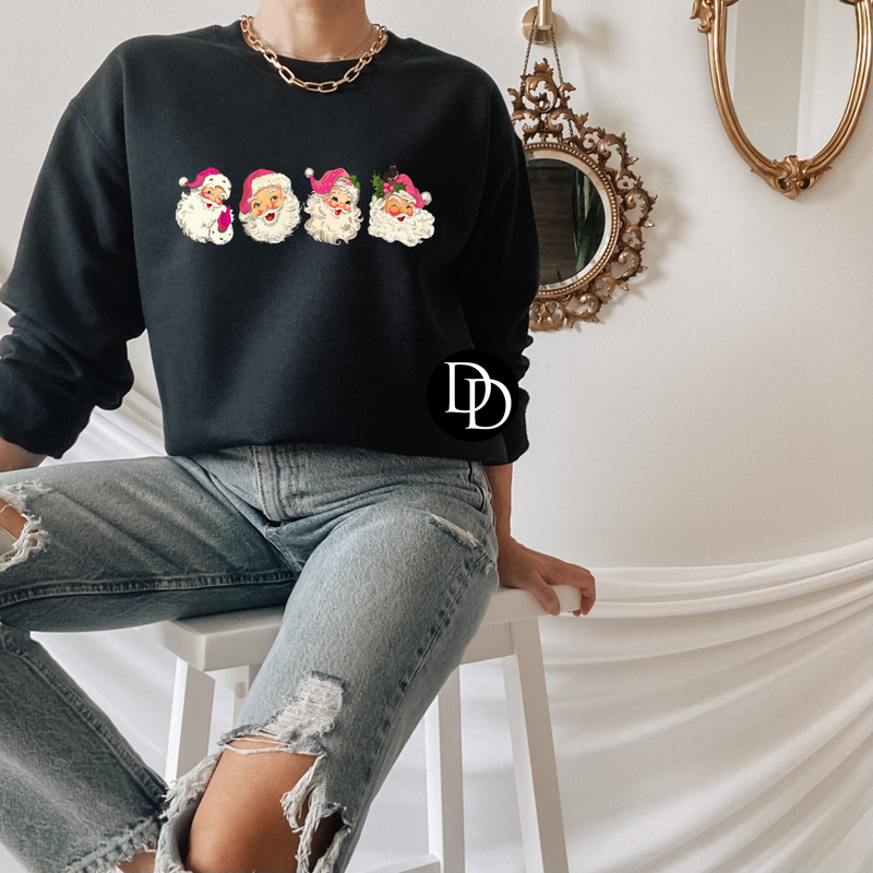 Vintage Santa Faces *DTF Transfer* – Dapper Designs