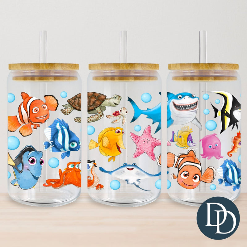 Watercolor Nemo Dory Friends *UV DTF Cup Wrap*