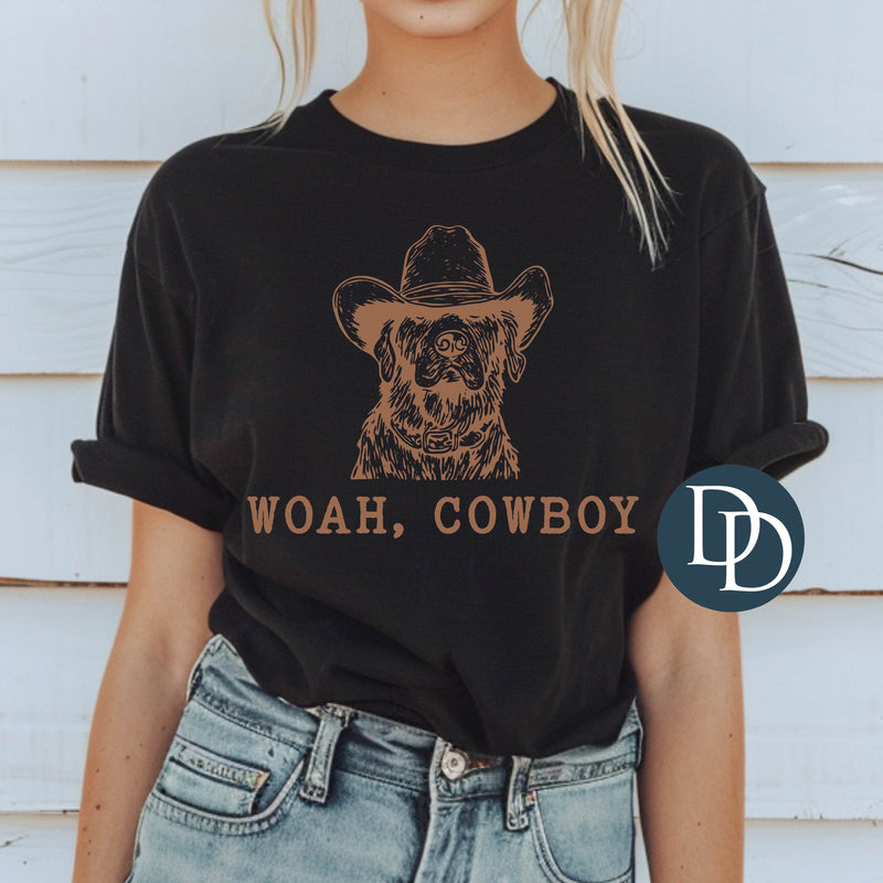 Woah Cowboy Dog Hat (Doe Brown Ink) - NOT RESTOCKING - *Screen Print Transfer*