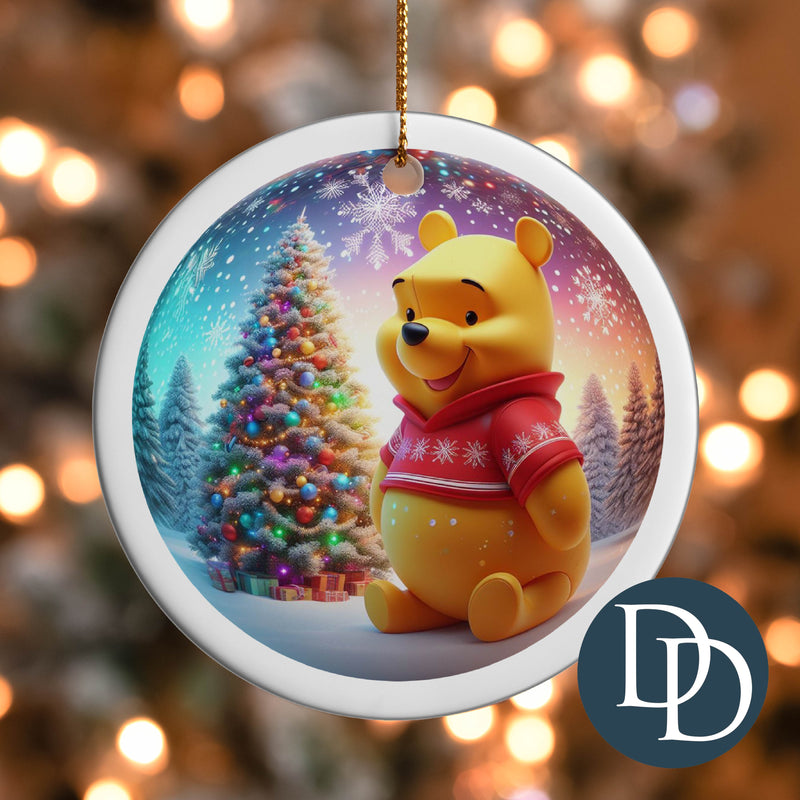 Yellow Bear Christmas Sweater *UV DTF Ornament Decal*