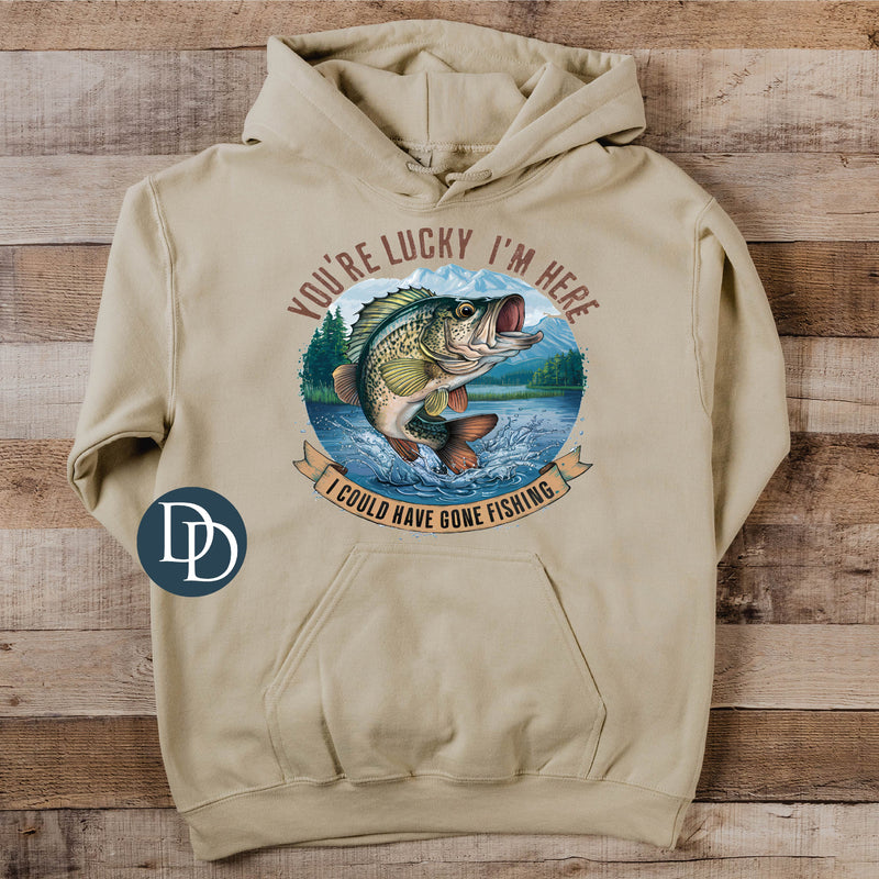 Dapper Fish You're Lucky I'm Here Fishing *DTF Transfer* – Dapper Designs
