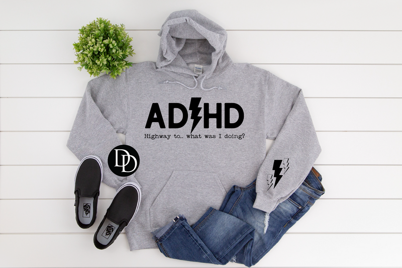ADHD With Pocket Accent (Black Ink) - NOT RESTOCKING - *Screen Print Transfer*
