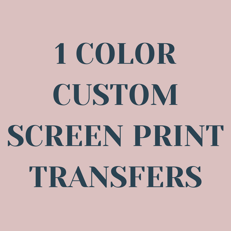 Screen Print One Color Pattern 1 Color Custom Screen Print Transfer – Dapper Designs