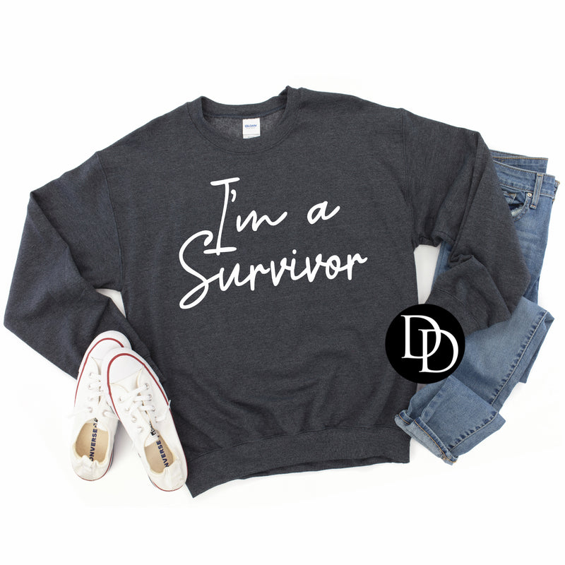 I’m A Survivor (White Ink) *Screen Print Transfer*