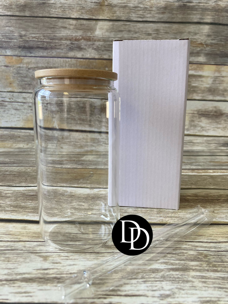 12 oz Glass Can *Sublimation Blank*