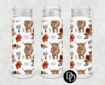 Floral Highland Cows *Sublimation Print Transfer*