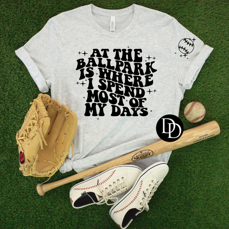 At The Ballpark With Pocket Accent (Black Ink)*Screen Print Transfer*