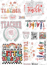 Teacher Appreciation DTF Gang Sheet *DTF Transfer*