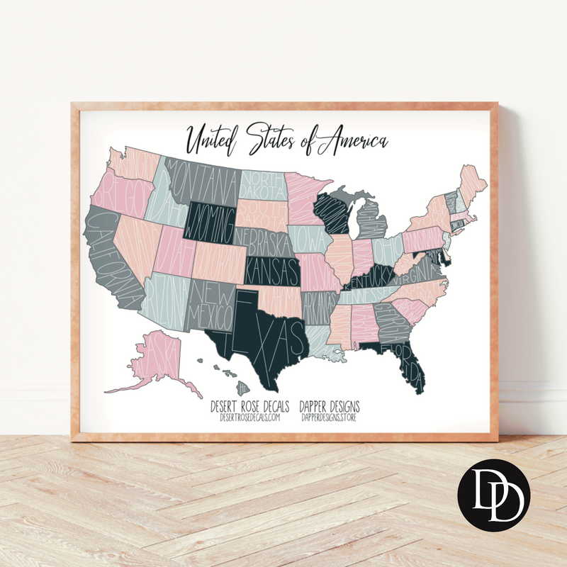 United States of America Sticker Map