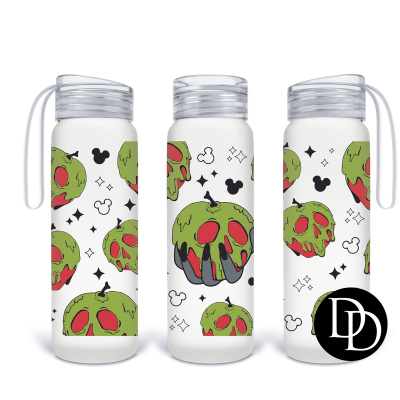 Poison Apples 500 ml Frosted Glass Water Bottle