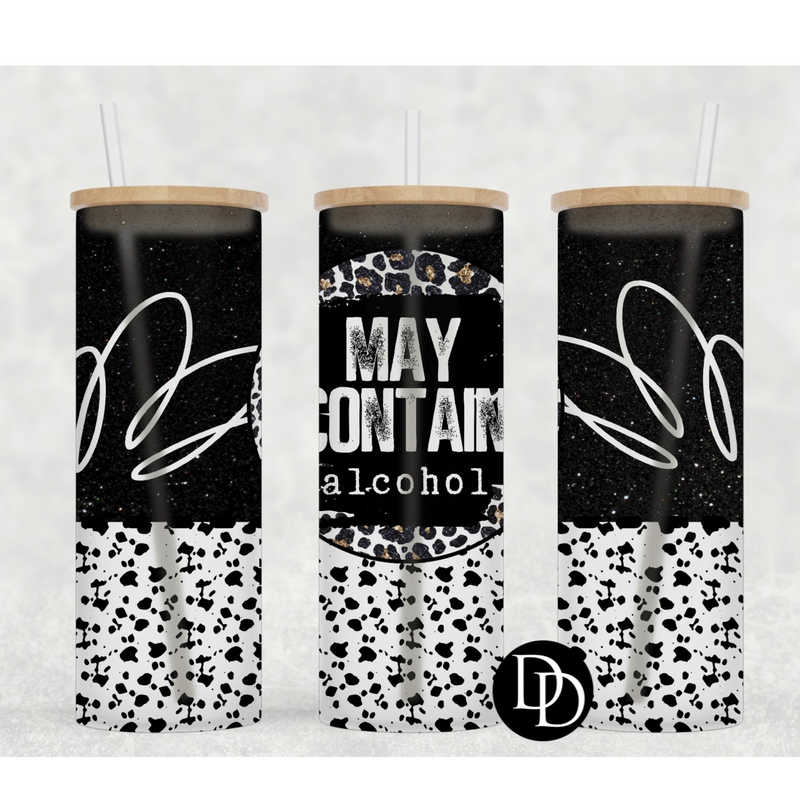 May contain alcohol 25 oz Frosted Skinny Tumbler