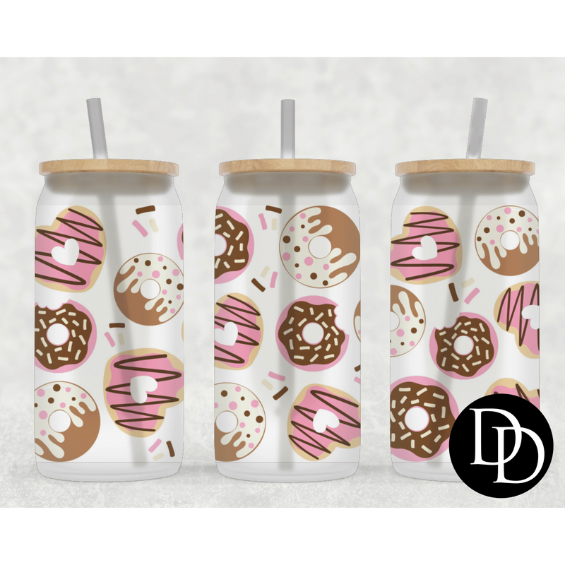 All the Donuts 16 oz Frosted Glass Can